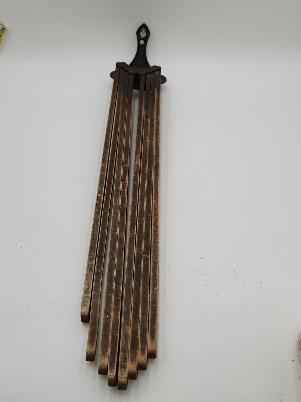 Antique Wood Clothes Drying Rack Collapsible, 8 Wooden Hanging Plate Primative
